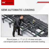 HONGNIU 5KW 10KW Système d'alimentation semi-automatique Machine de découpe laser à fibre pour tôles et tubes en acier, pour tuyaux et tubes carrés
