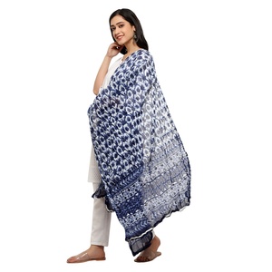 Femmes Free Indian Ethnic Designer Coloré Brodé Dames Dupatta Étole Composé Coton Lin Crêpe Polyester Georgette - Product Image 4