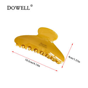 Dowell新しいデザインソリッドキャンディーカラーカスタムアセテートヘアクリップクロー - Product Image 2