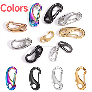 In lega di zinco a forma di uovo a molla con gancio a scatto moschettone fibbia colletta per occhi bracciale ciondolo gioielli fai da te - Product Image 2