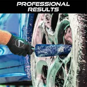 Brosse pour roue de moto ou jante de voiture, sans métal, bleue, 2,5 pouces x 14,3 pouces - Product Image 6