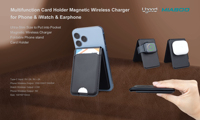 Cargador de Teléfono Portátil de Fábrica con Logotipo Personalizado, Cargador Inalámbrico Magnético Plegable de 15W, Seguro y Rápido, para iPhone, iWatch y Auriculares