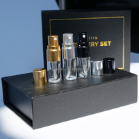 Mini bouteille en verre rechargeable pour échantillon de parfum, vide, vide et transparent, avec boîte, étiquette personnalisée, 30ml, 5ml, 10ml