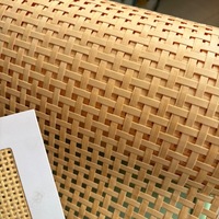 Grille en papier tissé grande maille 5 mm, jaune, style rotin, pour tissu de mobilier, matériau de surface stratifié