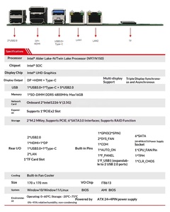 N97/10G N150 NAS DDR5 moederbord 6* SATA3.0 Intel I226 2.5G Mini ITX 17x17CM 2* <span class=keywords><strong>M</strong></span>.2 voor Soft Router DIY NAS All-in-One - Product Image 5