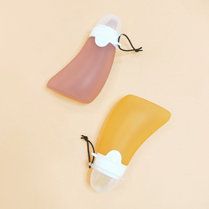 Nouvelle conception en promotion : Pochette alimentaire réutilisable en silicone sans BPA, compressible et rechargeable pour bébé, sac de conservation du lait maternel - Product Image 1