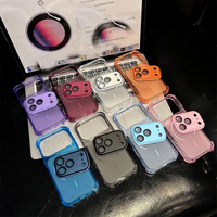 Coque Magnétique Antichoc Transparente Givrée pour iPhone 18 Pro Max 17 16 Plus 15 14 13 12 11 Pro avec Cache Objectif Amovible en TPU Souple