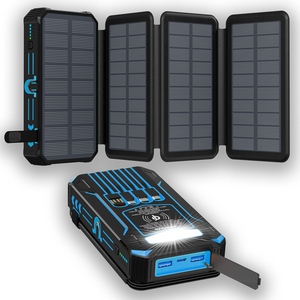 Built in <b>Cable</b> Solar Powerbank Wireless Charging PD Fast Charging <b>Power</b> Banks 20000mah Foldable Solar <b>Power</b> Bank - Product Image 1