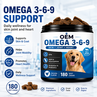 Private Label Honden Omega-3 Visolie Supplement Zachte Kauwtabletten Huid & Vachtverzorging Gewrichten Hartverzorging Veilige Zalm Vitamine E