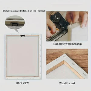 HAOWAI OEM/ODM Modern Afro Woman Wall Art Striped Black Girl Prints en verde y blanco para la decoración de la sala de estar del dormitorio - Product Image 5