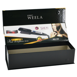 Caja de Embalaje de Cartón Personalizada para Plancha de Pelo con Imán - Product Image 1