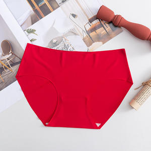 Culottes de bikini respirantes sans couture en nylon/coton tricoté mi-taille rouge pour femmes, nées dans l'année du bœuf, sexy, usage quotidien, approvisionnement ODM - Product Image 6