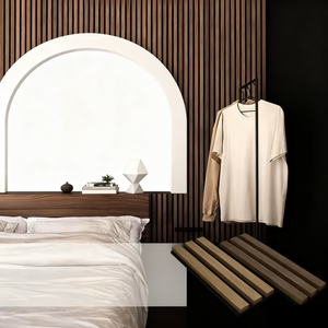 Panneaux muraux acoustiques modernes insonorisés, fonction acoustique optimale, avantage acoustique pour les salles, panneaux acoustiques en bois de placage - Product Image 2