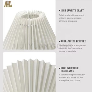 Modern Style White Pleated Fabric <strong>Lampshade</strong> Folded PVC Decorative Pendant Lamp for Indoor Use for Bedside Table - Product Image 5