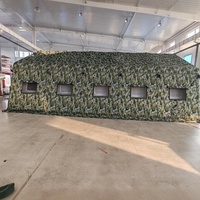 Carpa Inflable Personalizada con Diseño de Jungla y Cielo Estrellado, Verde, para Ejercicios de Comando, Tela Oxford de Tres Capas, Algodón para Invierno