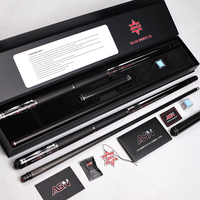 Ensemble de billard professionnel ASN WTH-07 Advanced 9 pièces avec étui rigide, rallonge et outils – Série Elite, coffret cadeau de luxe