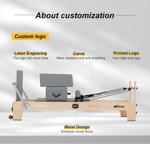 Machine de Pilates Reformer en chêne avec sangles réglables - <span class=keywords><strong>Lit</strong></span> d'entraînement de base de qualité commerciale durable pour studio de Pilates - Product Image 6