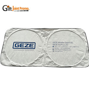 ที่บังแดดรถยนต์แบบพับได้ ป้องกันรังสียูวี สำหรับกระจกหน้ารถยนต์ ทำจากโพลีเอสเตอร์ สีฟ้า พร้อมโลโก้สั่งทำ - Product Image 2