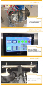 Thương Mại Sử Dụng Tự Động Waffle <span class=keywords><strong>Ice</strong></span> <span class=keywords><strong>Cream</strong></span> Cone Baking Cán Đường <span class=keywords><strong>Biscuit</strong></span> Cone Máy - Product Image 6