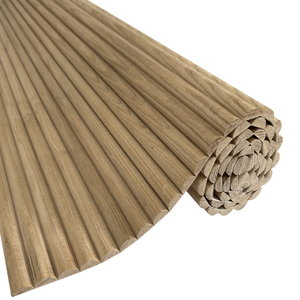 In <span class=keywords><strong>rovere</strong></span> <span class=keywords><strong>massello</strong></span> sottile rotondo scanalato parete di pannelli 3D decorazione della parete interna con il vero legno strisciò - Product Image 4