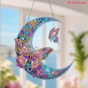Peinture diamant 5D DIY, forme spéciale, papillon coloré en acrylique, puzzle de diamants en cristal, décoration faite à la main - Product Image 3
