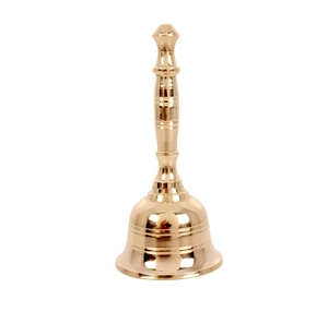 Handcrafted Traditional Brass Hand Bell for Temple Pooja Prayer Tabletop Wedding & Diwali Home Decor - Product Image 1