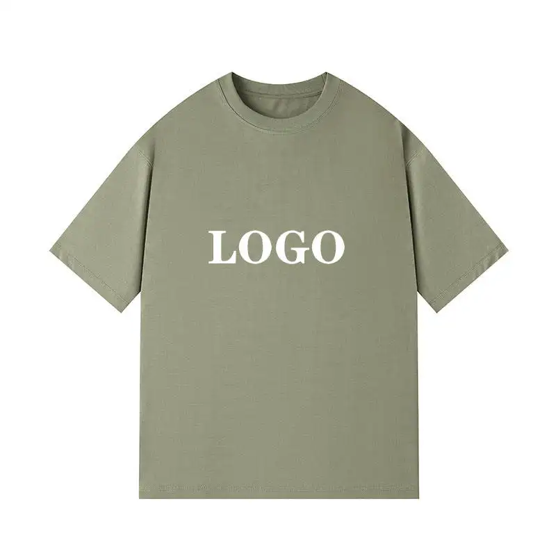 Высококачественная 100% хлопковая Футболка с логотипом на заказ, Мужская Повседневная Удобная футболка с коротким рукавом, трафаретная печать, тяжелые футболки