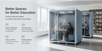 Cabines de bureau insonorisées, mobilier de bureau acoustique de différentes couleurs, cabine de bureau en tissu, cabine téléphonique silencieuse