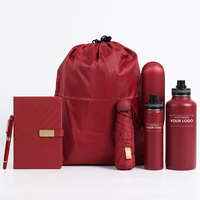 Ensemble cadeau d'entreprise avec logo personnalisé OEM&ODM, sac fourre-tout en toile verte d'origine Zhejiang, bouteille d'eau en acier inoxydable, poignée d'épaule