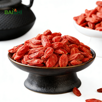 Bayas de Goji Orgánicas Secas de Origen Ningxia, 180 Granos/50g, Grado AD, Empaque a Granel, Color Natural, Dulces, para Productos de Panadería