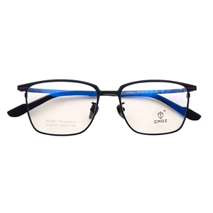 <span class=keywords><strong>Gafas</strong></span> Ópticas Rectangulares de Titanio Sólido de Alta Calidad 66045, Montura Completa IP, Unisex, para Uso con Receta, Diseño Elegante - Product Image 1