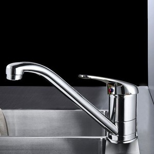 Chengming Kitchen Faucet Single Handle Deck Mounted 360 Degree Rotate Contemporary Style Ceramic Valve Core - Product Image 2