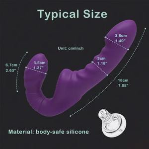 Double godemichés étanches et rechargeables Double Pénis Stimulation Lesbienne Jouets Sexuels Portables avec Télécommande pour <span class=keywords><strong>Les</strong></span> Couple - Product Image 4