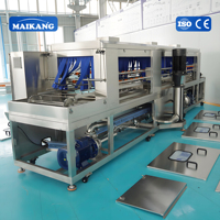 Lavadora automática de alta presión para cajas, bandejas y jaulas de aves de corral, con agua caliente para lavar cajas de plástico.