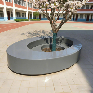 Banc paysager unique résistant aux intempéries en FRP pour les allées des jardins botaniques - Product Image 2