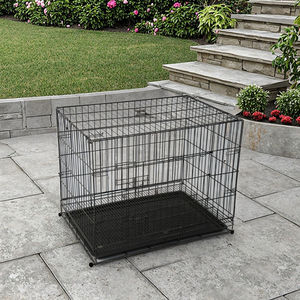 מפעל סיטונאי מתכת כלב כלוב תיל מחמד ארגז חיות מחמד סגור בחוץ בתוך הבית ברזל לחיות מחמד ארגז כלב כלב חי - Product Image 1