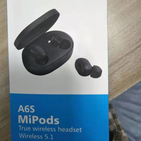 Audifonos Ture Earphone nirkabel, Headset Mini olahraga Macaron A6 A6s Pro Macaroon