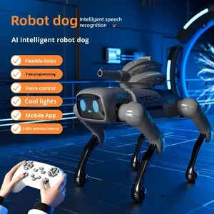 <span class=keywords><strong>Perro</strong></span> Robot Mecánico Biónico de Simulación con IA, Control por Voz Inteligente y Control Remoto RC, Juguete Educativo Interactivo para Niños - Product Image 3