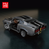 HW 879 Uds bloques de construcción coches famosos tecnología de partículas pequeñas piezas ladrillos modelo de coche fresco adornos de escritorio juguetes conjunto para niños