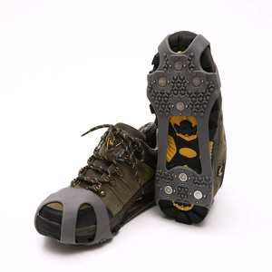 2023 Neue TPE Anti-Rutsch Eis-Schuh-Griffe Elastische Steigeisen Schneespikes Traktionsspikes 7-Stollen-Steigeisen zum Klettern 38-43 EU - Product Image 1