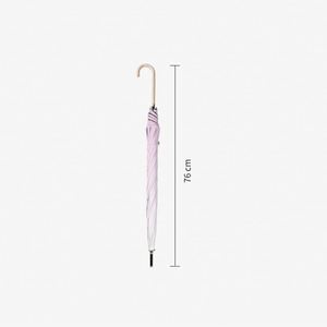 Parapluie droit semi-automatique 8 baleines pour femme avec poignée courbée, revêtement noir, protection solaire et pluie, coupe-vent léger pour les jours ensoleillés - Product Image 2