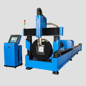 HUAXIA 2023 Hot Sale 6000mm Square Tube CNC Plasma Cut Machine with Automatic Chuck Plasma Cutter Factory Price