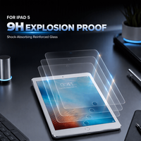 Protection d'écran pour tablette et ordinateur portable en verre trempé HD clair 2.5D 9H anti-rayures anti-chocs haute définition, compatible avec iPad