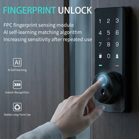 Serrure de porte intelligente Tuya, serrure numérique électronique biométrique avec empreintes digitales, mot de passe, carte IC, pour la sécurité à domicile, norme américaine