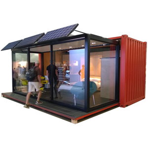 HYSUN di lusso 20HQ pod-out modificato container di trasporto casa coffee shop prefabbricata <span class=keywords><strong>mobile</strong></span> portatile di vetro struttura in acciaio cafe bar - Product Image 4