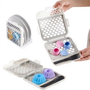 Cesta para lavavajillas para piezas pequeñas de biberones, chupetes y accesorios, cesta de malla de silicona para cucharas y tenedores, para lavar y organizar - Product Image 1