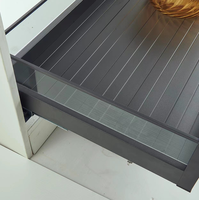 Panier de cuisine chinois moderne et écologique en aluminium et verre trempé, multifonctionnel, à trois côtés, avec un design facile à nettoyer