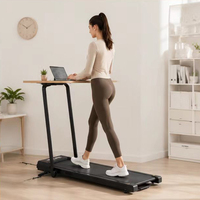 Listo para Enviar, MOQ Bajo, Caminadora 2 en 1 en Stock, Caminadora Plegable Debajo del Escritorio, Máquina para Correr Eléctrica de 10 km/h, Logotipo Personalizado