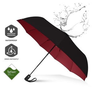 <b>Windproof</b> 3 Folding Automatic <b>Umbrella</b> Travel Foldable <b>Umbrella</b> <b>Umbrella</b> with Fan - Product Image 1