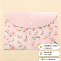 Carpeta de Archivos Transparente de PVC con Logotipo Personalizado, Cierre de Botón a Presión, Organizador de Papelería de Oficina A4, Regalo Corporativo Empresarial